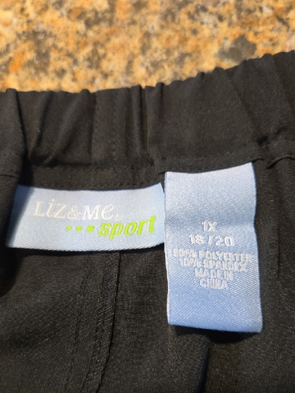 Liz&Me Black Track Pants with Pink Side Stripes - Picture 3 of 5